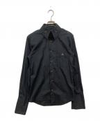 Vivienne Westwood manヴィヴィアン ウェストウッド マン）の古着「オーブ刺繍シャツ」｜ブラック
