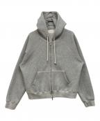 OHOTOROオオトロ）の古着「Nap Waffle Zipper Hoodie」｜グレー