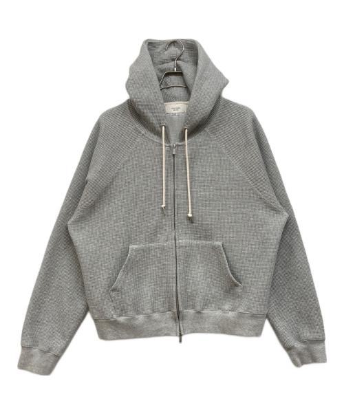 OHOTORO（オオトロ）OHOTORO (オオトロ) Nap Waffle Zipper Hoodie グレー サイズ:Mの古着・服飾アイテム
