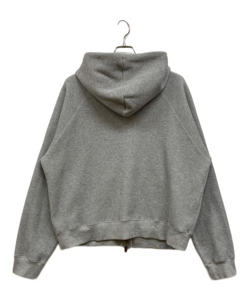 OHOTORO（オオトロ）OHOTORO (オオトロ) Nap Waffle Zipper Hoodie グレー サイズ:Mの古着・服飾アイテム