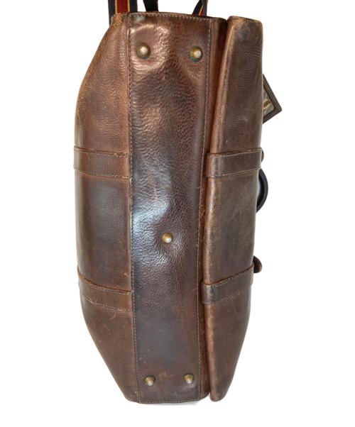 POLO RALPH LAUREN（ポロ・ラルフローレン）POLO RALPH LAUREN (ポロ・ラルフローレン) レザーボストンバッグ ブラウンの古着・服飾アイテム