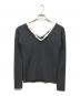 CLANE（クラネ）の古着「FRILL V NECK KNIT」｜グレー