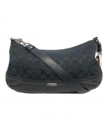 COACH（コーチ）の古着「シグネチャー ワンショルダーバッグ」｜ブラック