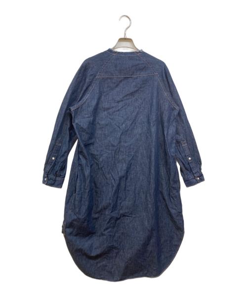 Americana（アメリカーナ）Americana (アメリカーナ) バンドカラーデニムシャツワンピース インディゴ サイズ:サイズ不明の古着・服飾アイテム
