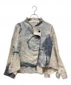 芽風メフウ）の古着「リネンブラウス」｜グレー