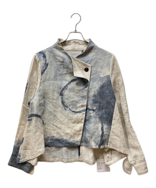 芽風（メフウ）芽風 (メフウ) リネンブラウス グレー サイズ:38 未使用品の古着・服飾アイテム