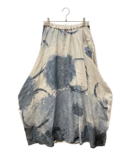 芽風（メフウ）芽風 (メフウ) リネンスカート ホワイト サイズ:38 未使用品の古着・服飾アイテム