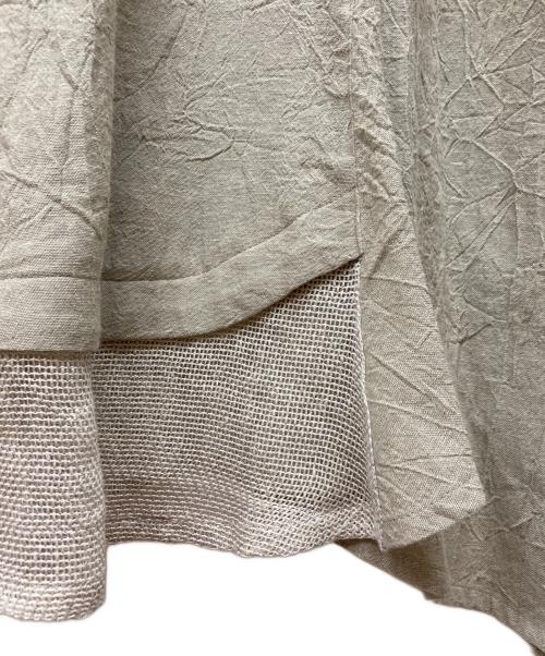 慈雨（ジウ）慈雨 (ジウ) リネンワイドパンツ ベージュ サイズ:40 未使用品の古着・服飾アイテム