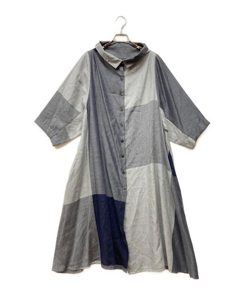 芽風（メフウ）芽風 (メフウ) シャツワンピース グレー サイズ:38 未使用品の古着・服飾アイテム