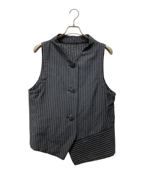 慈雨（ジウ）慈雨 (ジウ) コットンリネンベスト グレー サイズ:38 未使用品の古着・服飾アイテム