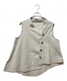 慈雨（ジウ）の古着「コットンベスト」｜ホワイト