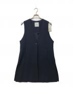 Leilianレリアン）の古着「ロングジレ」｜ネイビー