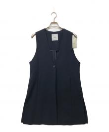 Leilian（レリアン）の古着「ロングジレ」｜ネイビー