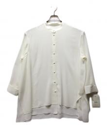 Leilian（レリアン）の古着「スタンドカラーブラウス」｜ホワイト