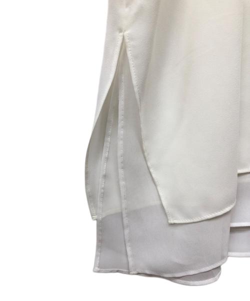 Leilian（レリアン）Leilian (レリアン) スタンドカラーブラウス ホワイト サイズ:13+の古着・服飾アイテム