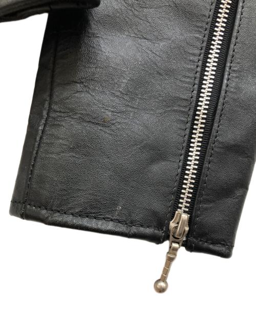 EEZAN（イーザン）EEZAN (イーザン) ダブルライダースジャケット ブラック サイズ:46の古着・服飾アイテム