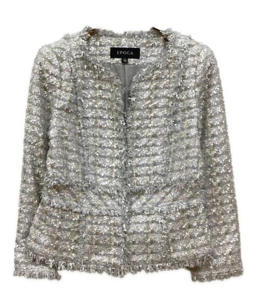 EPOCA（エポカ）EPOCA (エポカ) ラメツイードセットアップ ブルー サイズ:40の古着・服飾アイテム