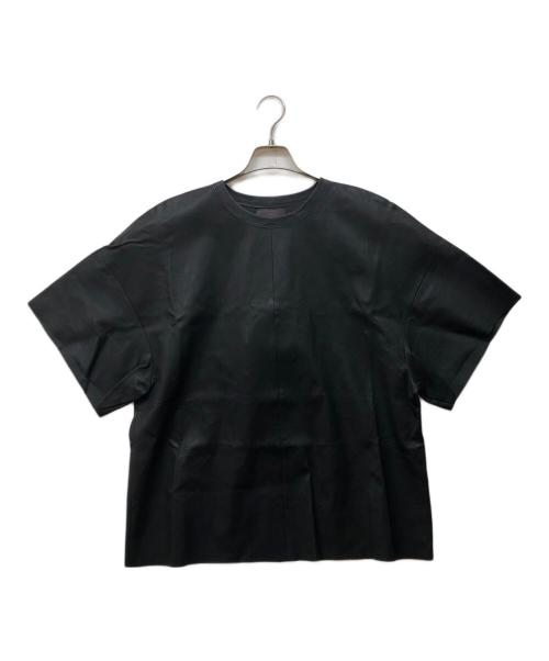 STOULS（ストゥールス）STOULS (ストゥールス) ANTONIA T-SHIRT ラムレザープルオーバーTシャツ ブラック サイズ:Sの古着・服飾アイテム