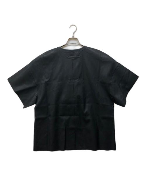 STOULS（ストゥールス）STOULS (ストゥールス) ANTONIA T-SHIRT ラムレザープルオーバーTシャツ ブラック サイズ:Sの古着・服飾アイテム