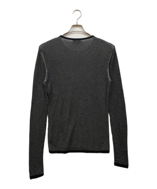 EMPORIO ARMANI（エンポリオ アルマーニ）EMPORIO ARMANI (エンポリオ アルマーニ) バードテキスタイル ジャカードカットソー ブラック サイズ:48の古着・服飾アイテム