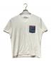 PRADA SPORTS（プラダスポーツ）の古着「ナイロンコンビVネックTシャツ」｜ホワイト×ネイビー