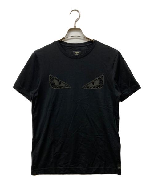 FENDI（フェンディ）FENDI (フェンディ) モンスターアイ クルーネックTシャツ ブラック サイズ:Mの古着・服飾アイテム