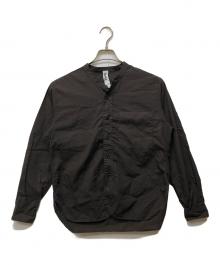 MHL（エムエイチエル）の古着「バンドカラーシャツ」｜ブラウン