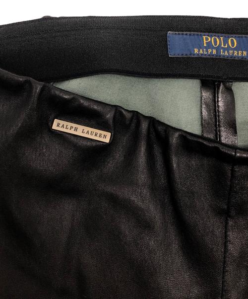 POLO RALPH LAUREN（ポロ・ラルフローレン）POLO RALPH LAUREN (ポロ・ラルフローレン) ラムレザーパンツ ブラック サイズ:Sの古着・服飾アイテム