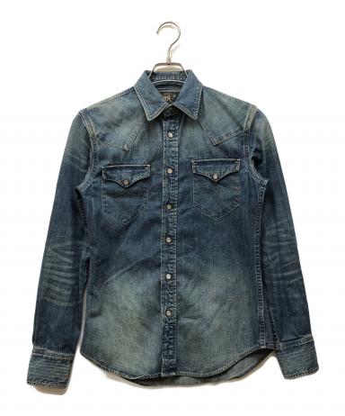 中古・古着通販】RRL (ダブルアールエル) デニムウエスタンシャツ