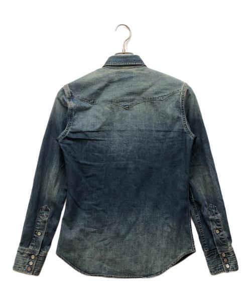 RRL（ダブルアールエル）RRL (ダブルアールエル) デニムウエスタンシャツ ブルー サイズ:155/84Aの古着・服飾アイテム