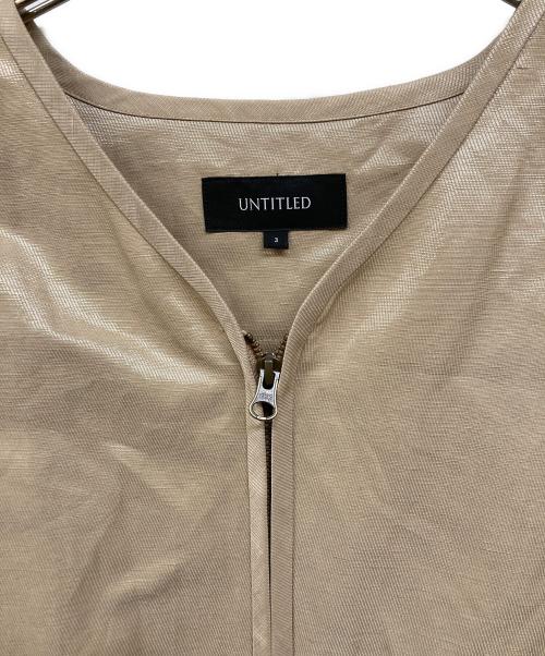 UNITED（ユナイテッド）UNITED (ユナイテッド) リネン×コットン ショート丈ブルゾン ベージュ サイズ:3の古着・服飾アイテム
