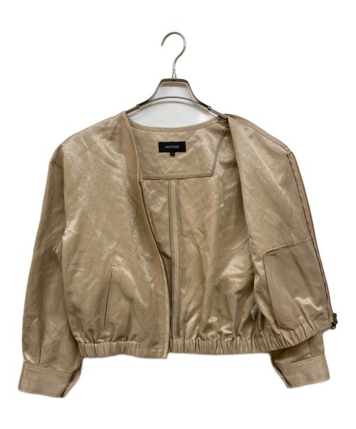 UNITED（ユナイテッド）UNITED (ユナイテッド) リネン×コットン ショート丈ブルゾン ベージュ サイズ:3の古着・服飾アイテム