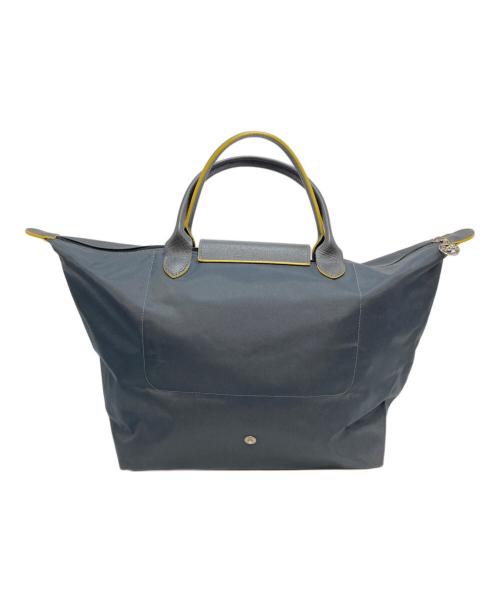 LONGCHAMP（ロンシャン）LONGCHAMP (ロンシャン) Le Pliage Club Mル プリアージュ クラブ　エム グレー×イエローの古着・服飾アイテム