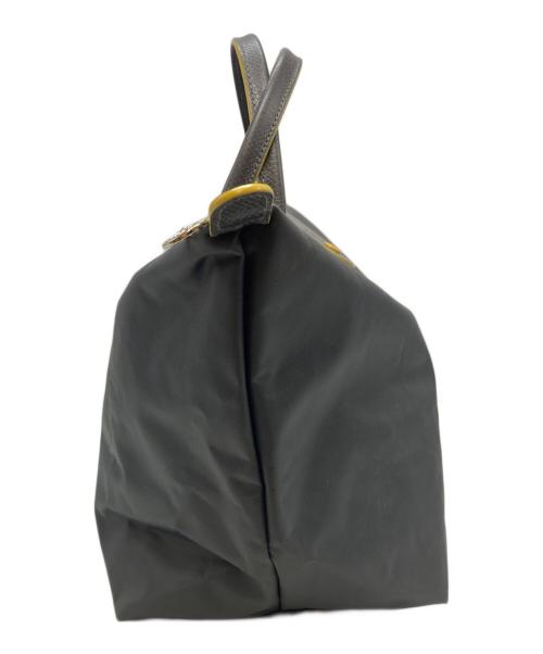 LONGCHAMP（ロンシャン）LONGCHAMP (ロンシャン) Le Pliage Club Mル プリアージュ クラブ　エム グレー×イエローの古着・服飾アイテム