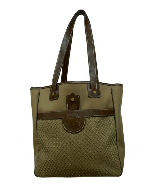 HUNTING WORLD（ハンティングワールド）HUNTING WORLD (ハンティングワールド) SAFARI TODAY トートバッグ カーキ×ブラウンの古着・服飾アイテム