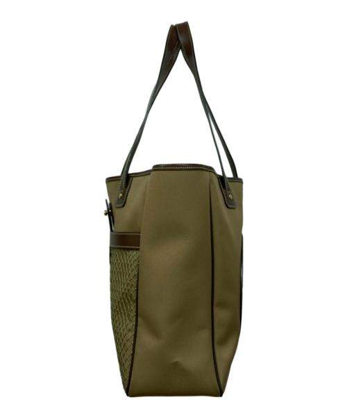 HUNTING WORLD（ハンティングワールド）HUNTING WORLD (ハンティングワールド) SAFARI TODAY トートバッグ カーキ×ブラウンの古着・服飾アイテム