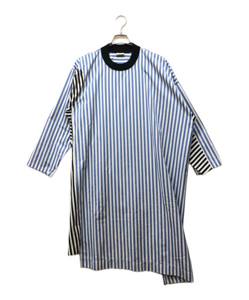 DRIES VAN NOTEN（ドリスヴァンノッテン）DRIES VAN NOTEN (ドリスヴァンノッテン) ストライプシャツワンピース ブルー サイズ:34の古着・服飾アイテム