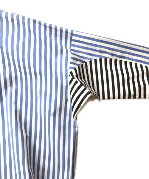 DRIES VAN NOTEN（ドリスヴァンノッテン）DRIES VAN NOTEN (ドリスヴァンノッテン) ストライプシャツワンピース ブルー サイズ:34の古着・服飾アイテム