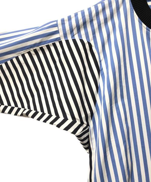 DRIES VAN NOTEN（ドリスヴァンノッテン）DRIES VAN NOTEN (ドリスヴァンノッテン) ストライプシャツワンピース ブルー サイズ:34の古着・服飾アイテム