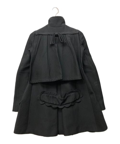 MIU MIU（ミュウミュウ）MIU MIU (ミュウミュウ) 10AW フラワーモチーフコート ブラック サイズ:40の古着・服飾アイテム