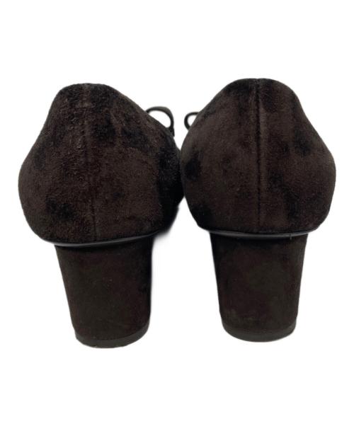 Salvatore Ferragamo（サルヴァトーレ フェラガモ）Salvatore Ferragamo (サルヴァトーレ フェラガモ) ヴァラリボンポインテッドパンプス ブラウン サイズ:61/2の古着・服飾アイテム