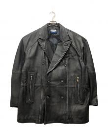 MAISON SPECIAL（メゾンスペシャル）の古着「Sheep Leather Prime-Over Pea Coat」｜ブラック