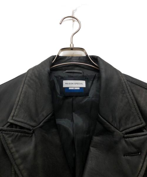 MAISON SPECIAL（メゾンスペシャル）MAISON SPECIAL (メゾンスペシャル) Sheep Leather Prime-Over Pea Coat ブラック サイズ:２の古着・服飾アイテム