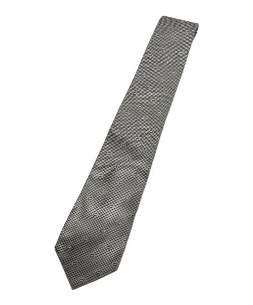 GUCCI（グッチ）GUCCI (グッチ) GG刺繍シルクネクタイ シルバー サイズ:147の古着・服飾アイテム