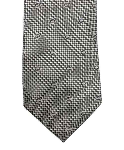GUCCI（グッチ）GUCCI (グッチ) GG刺繍シルクネクタイ シルバー サイズ:147の古着・服飾アイテム
