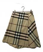 BURBERRY LONDONバーバリーロンドン）の古着「メガチェック ラップスカート」｜ベージュ