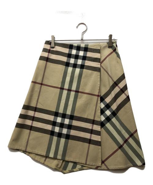 BURBERRY LONDON（バーバリーロンドン）BURBERRY LONDON (バーバリーロンドン) メガチェック ラップスカート ベージュ サイズ:38の古着・服飾アイテム