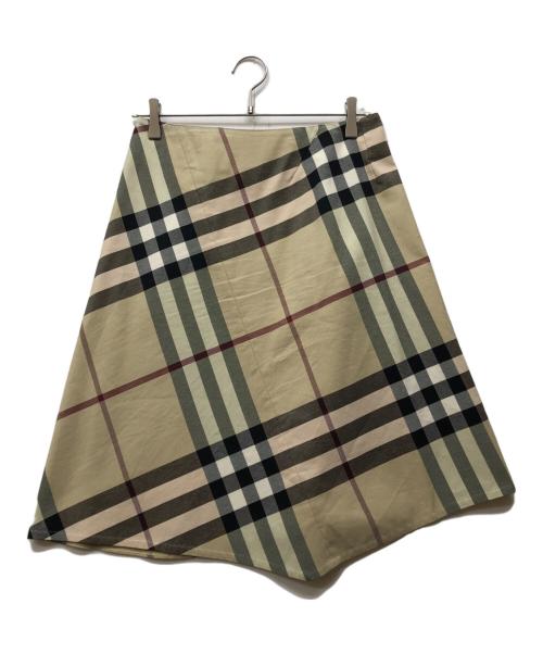 BURBERRY LONDON（バーバリーロンドン）BURBERRY LONDON (バーバリーロンドン) メガチェック ラップスカート ベージュ サイズ:38の古着・服飾アイテム