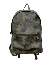 COACH（コーチ）の古着「ウエスト バックパック・シグネチャー キャンバス・カモ プリント」｜グリーン