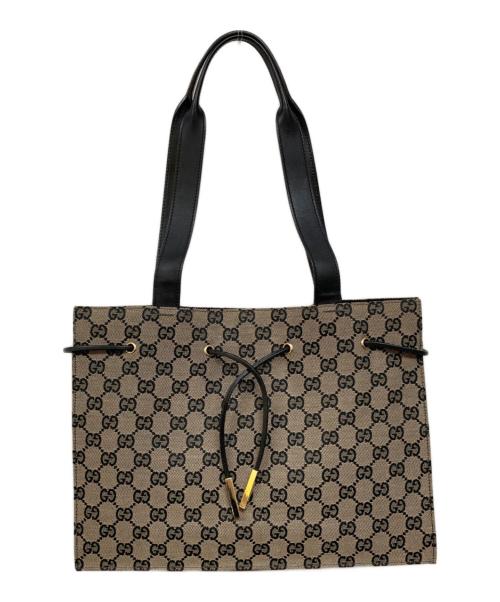 GUCCI（グッチ）GUCCI (グッチ) GGキャンバス トートバッグ ベージュの古着・服飾アイテム